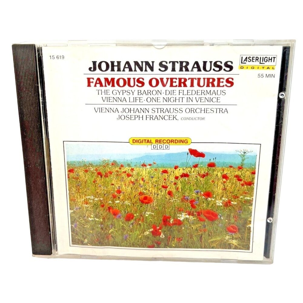 Johann Strauss Famous Overtures CD Laserlight Digital 55 Min Vienna Orchestra Jo